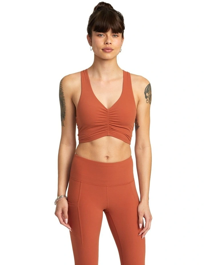 Earth Mid Support Bra in Brown