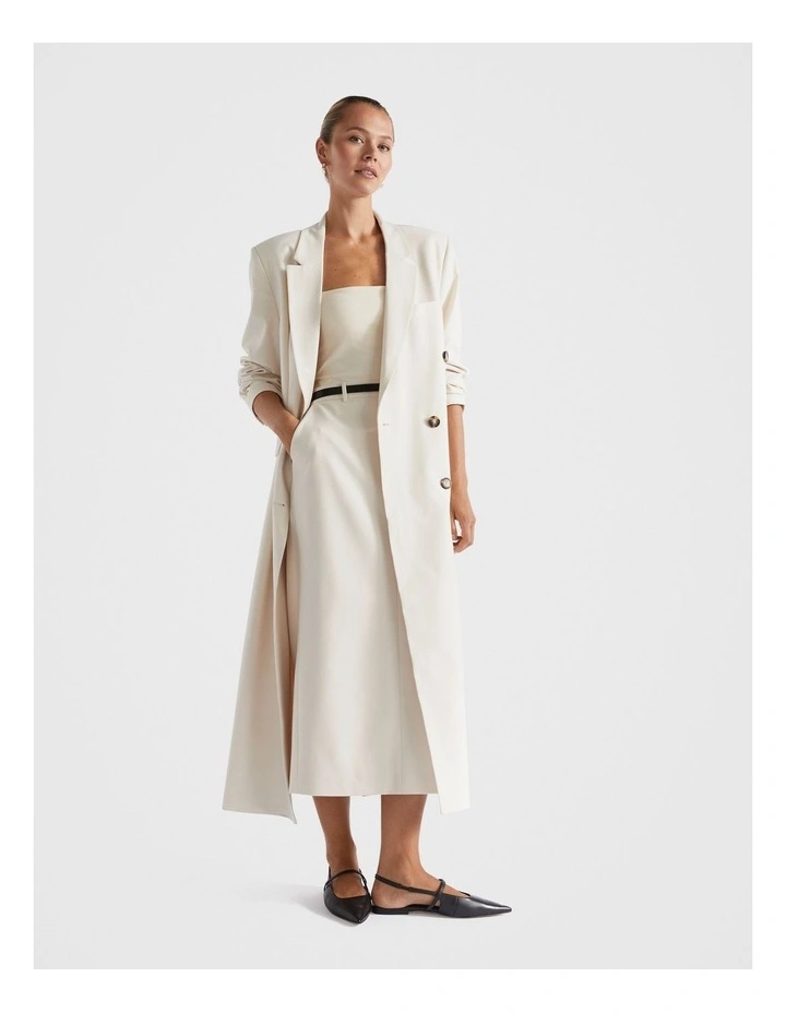 Longline Tailored Jacket in Frappe
