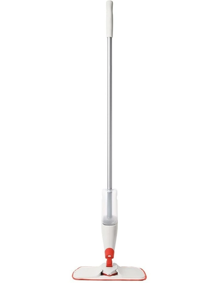 Good Grips Microfiber Spray Mop with Slide-Out Scrubber in White