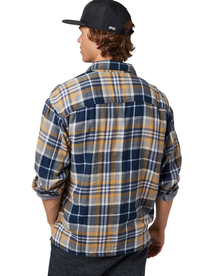 Flannel Shirt in Steel Blue