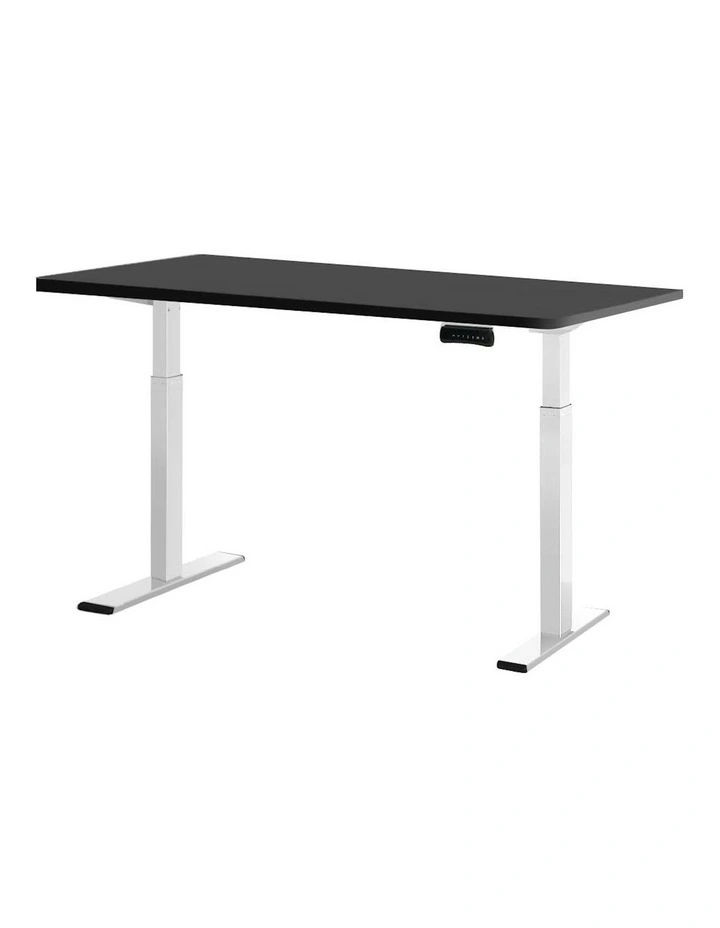 Sit Stand Desk Motorised 140cm in White/Black