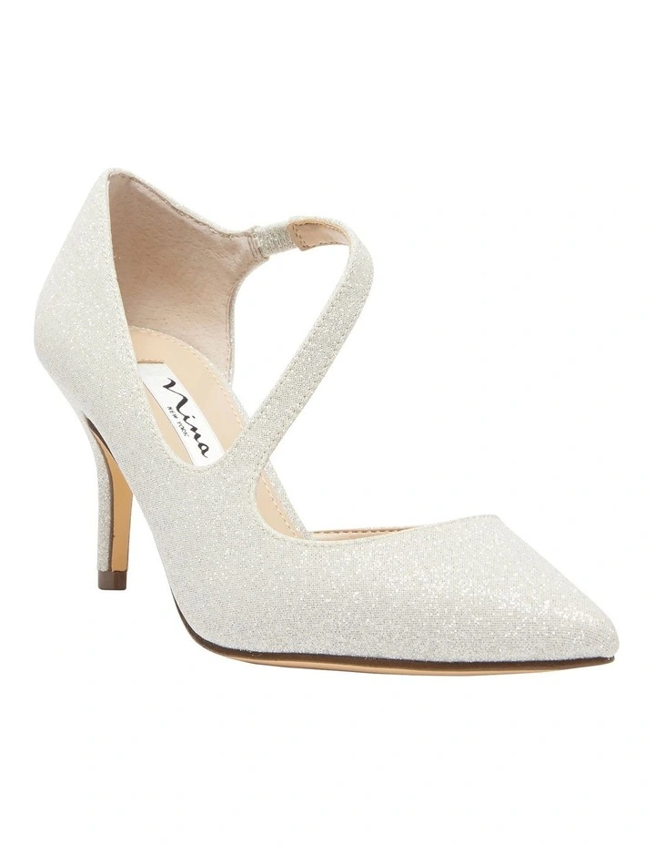 Thelma Heeled Shoes in Silver