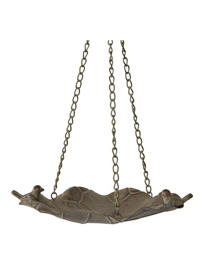 Hanging Lilypad Garden Birdfeeder in Brown