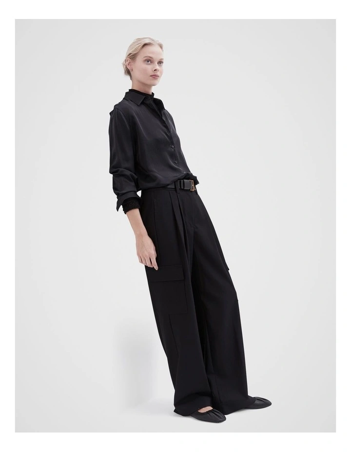 Tailored Cargo Pant in Black