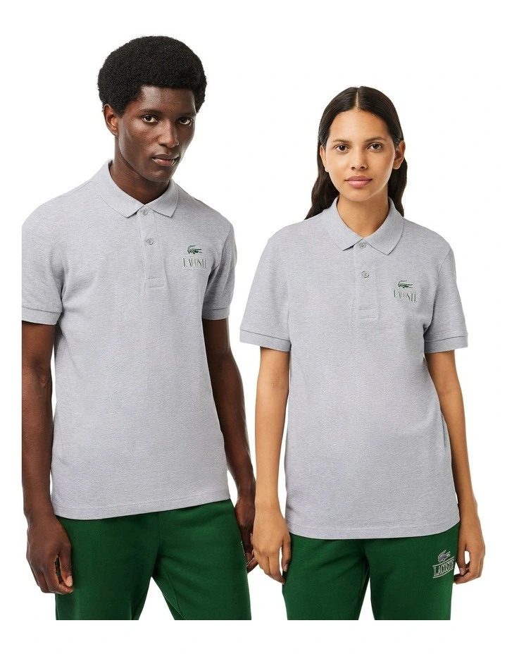 Core Graphics Regular Fit Polo Shirt in Silver Chine