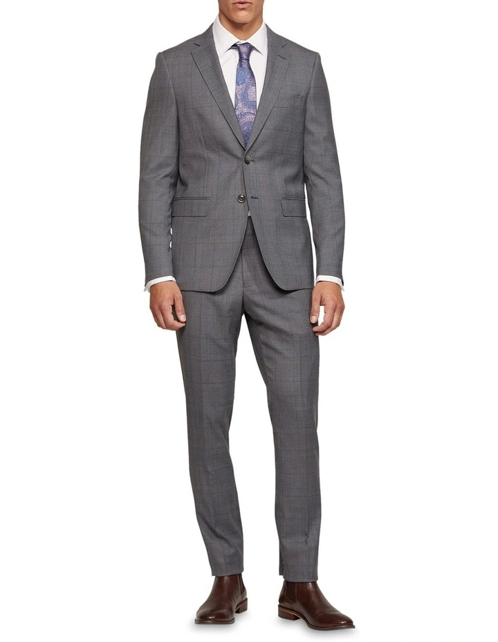 Auden Wool Stretch Suit Jacket in Grey