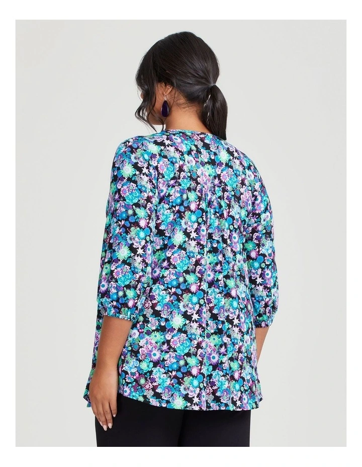 Natural Ditzy Days Top in Print