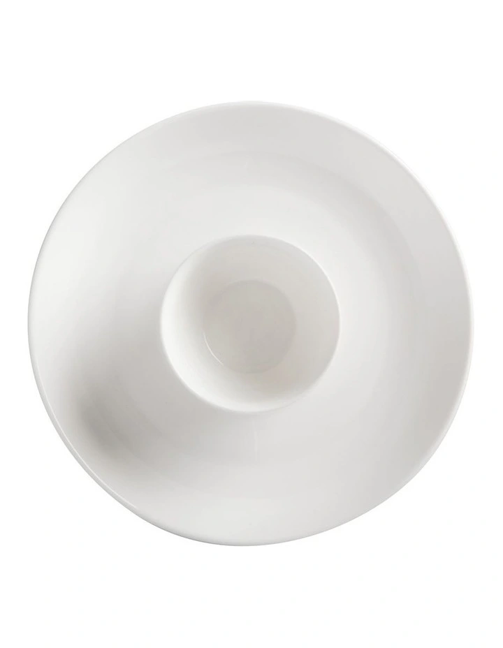 Basics 30cm Gift Boxed Chip and Dip Serving Plate in White