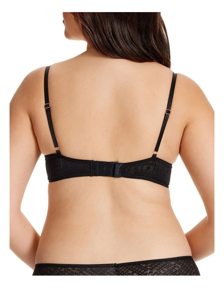 Shine Push Up Bra in Jet