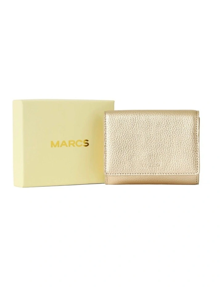 Charis Leather Cardholder in Gold