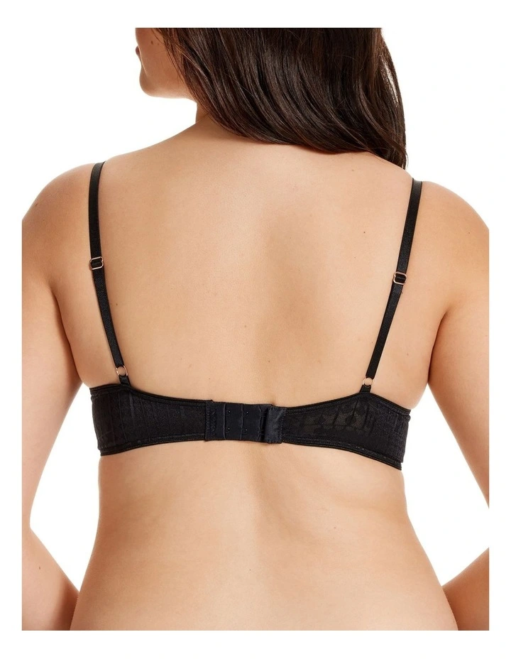 Shine Plunge Contour Bra in Jet