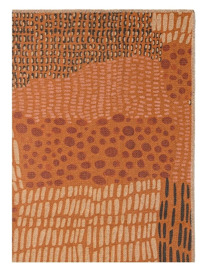 Quilt Washable New Jute Area Rug in Orange