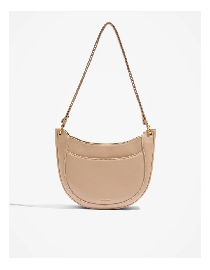 Panel Detail Saddle Bag in Dune