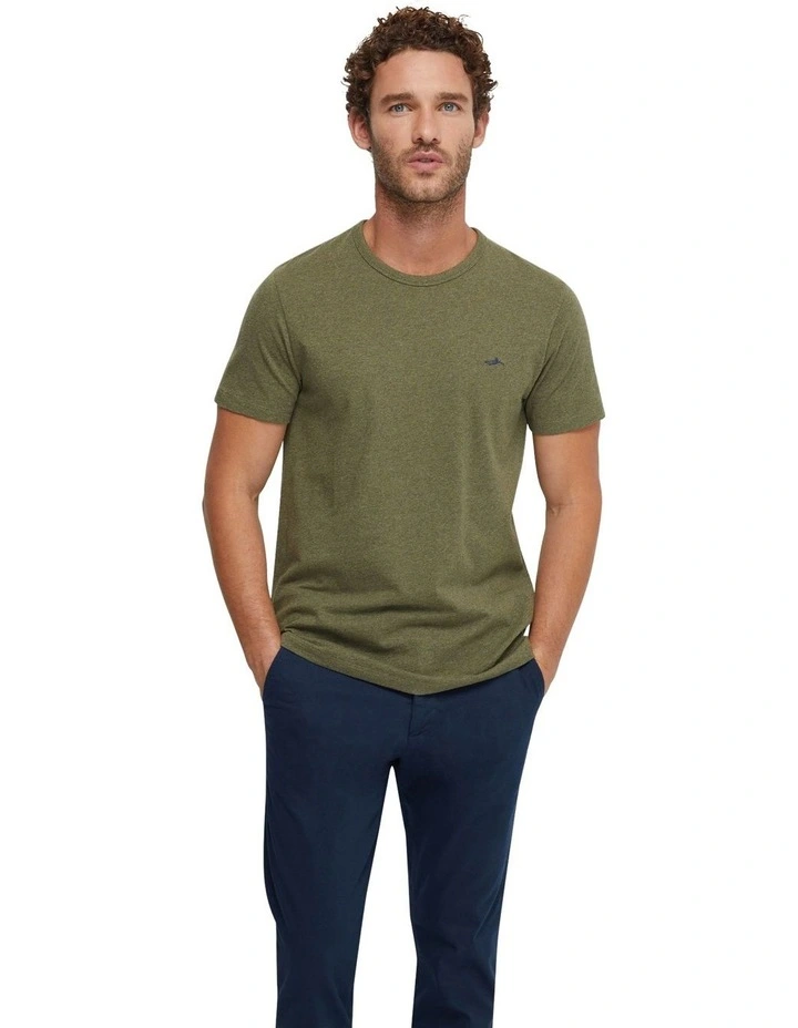 Ben Cotton Crew Neck T-shirt in Khaki