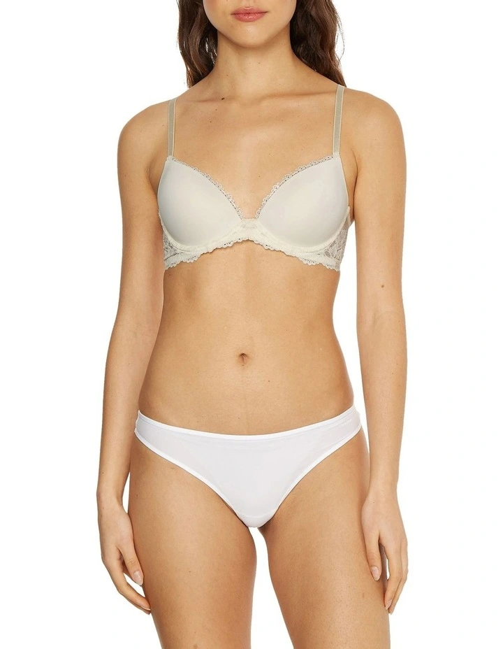 Seductive Comfort Lotus Floral Lift Demi Bra Ivory
