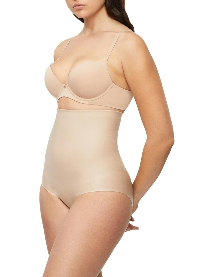 X-Factor High Waisted Brief In Warm Taupe