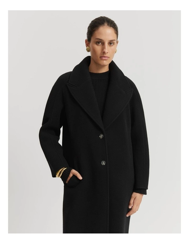 Cocoon Coat in Black