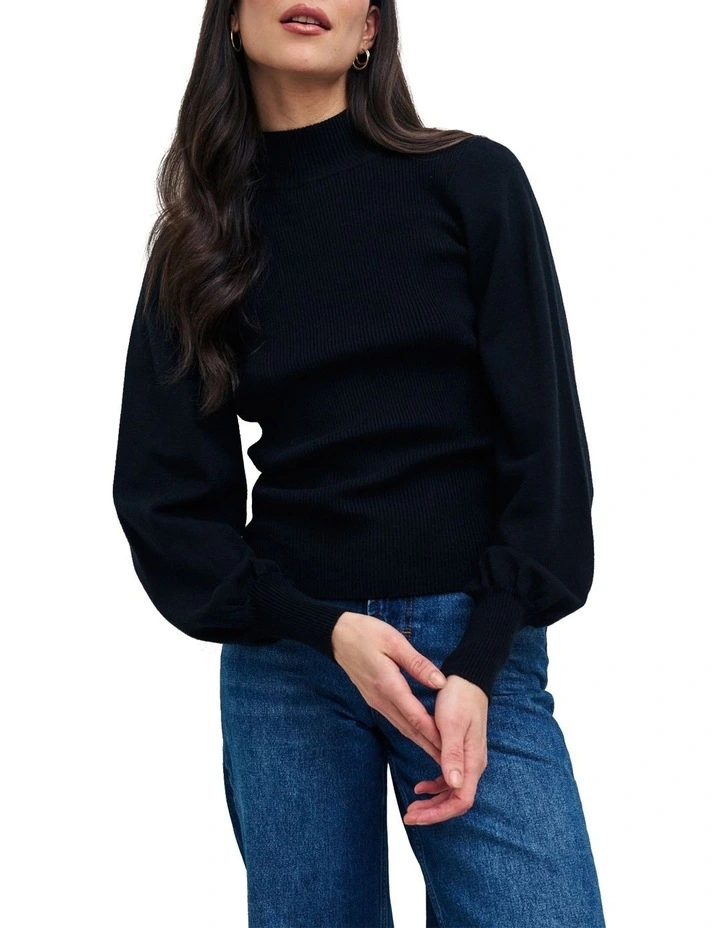 Open Back Detail Top in Black