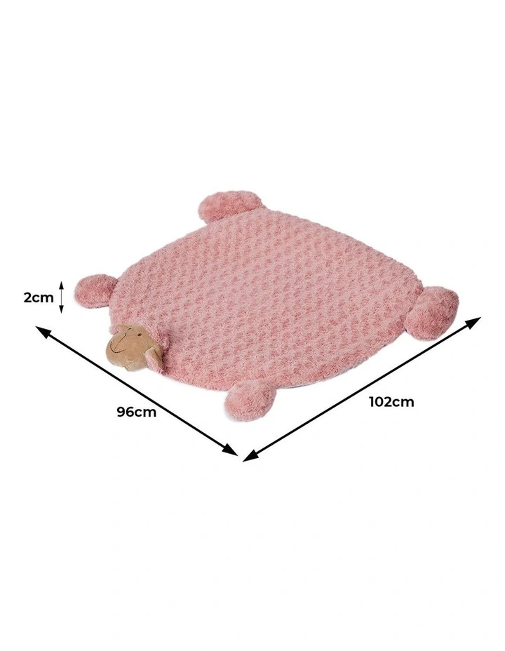 Cushion Puppy Kennel Mat Pet Calming Bed Squeaky Toys in Pink