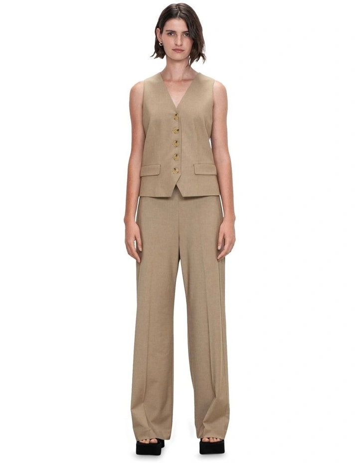Melange Waistcoat in Sand