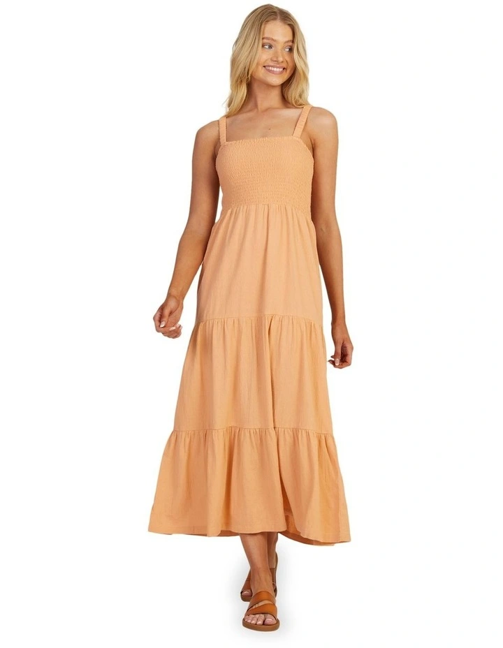 Sunnier Shores Solid Sleeveless Dress in Dusty Coral