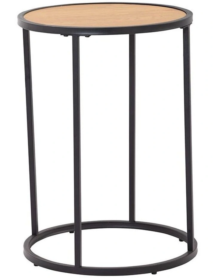 Bradford Side Table 40cm Natural & Black