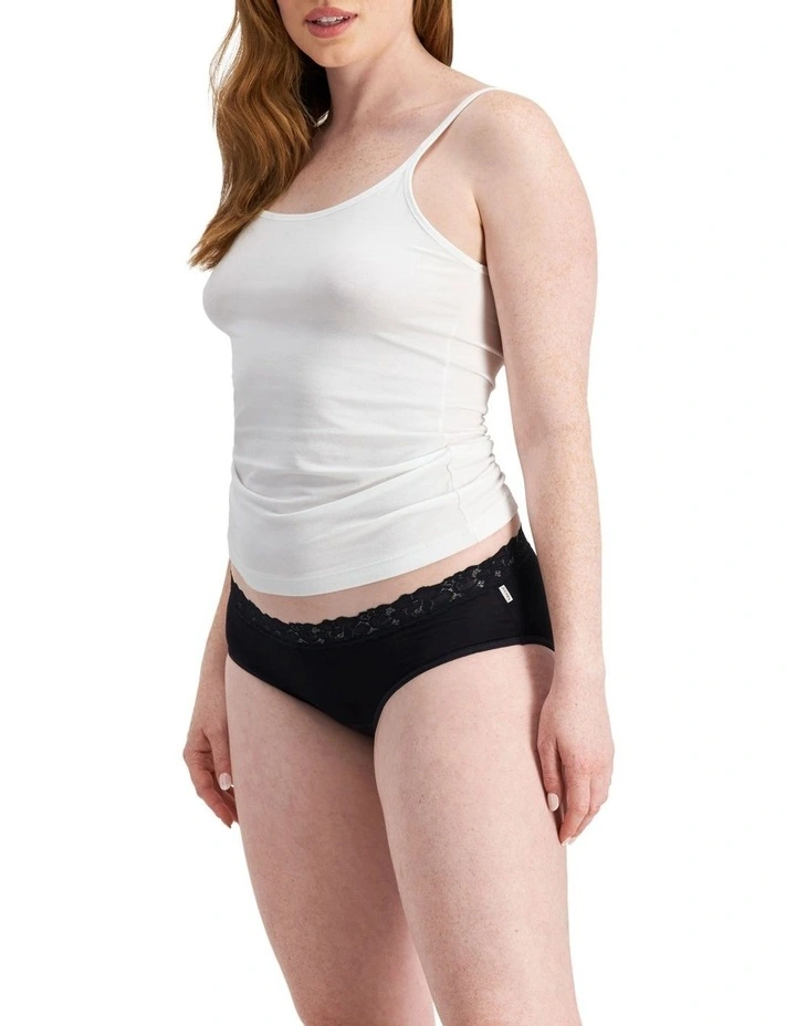 Parisienne Light Leak-Proof Bikini in Black