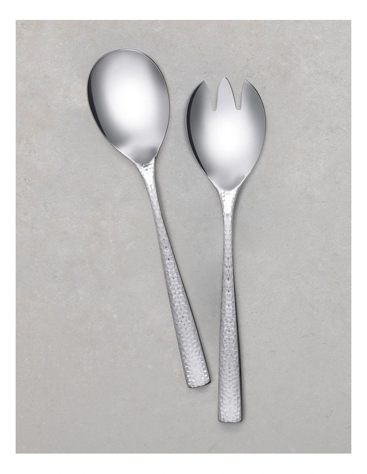 Wayland Salad Server Set 2 Piece Gift Boxed in Silver
