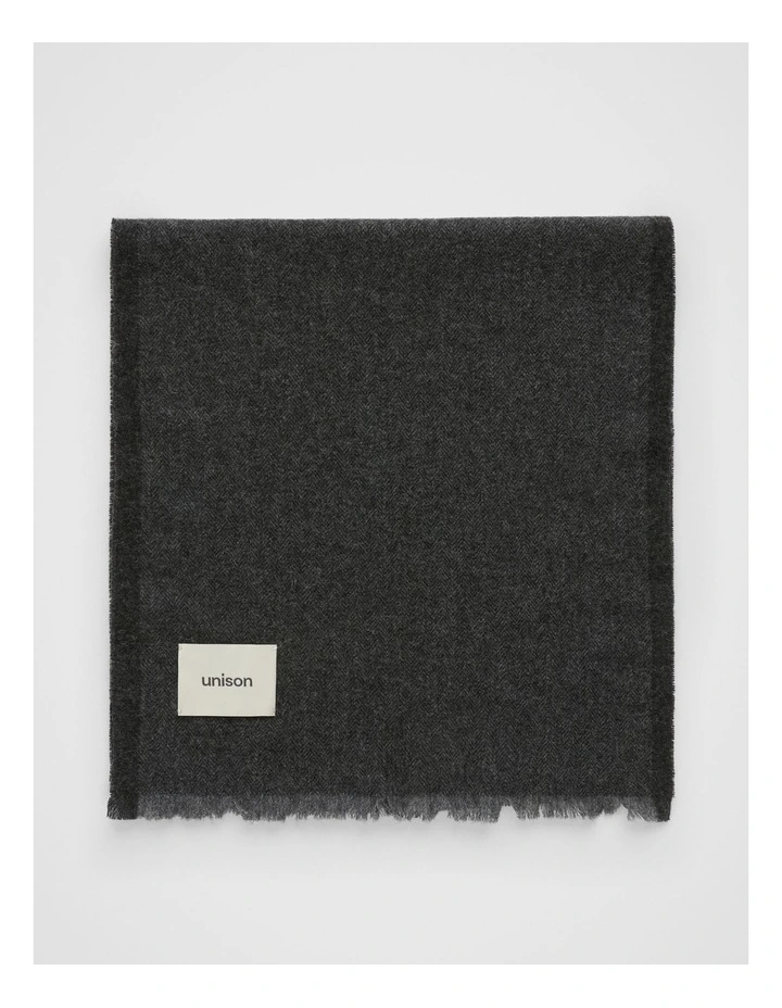 Herringbone Scarf in Charcoal
