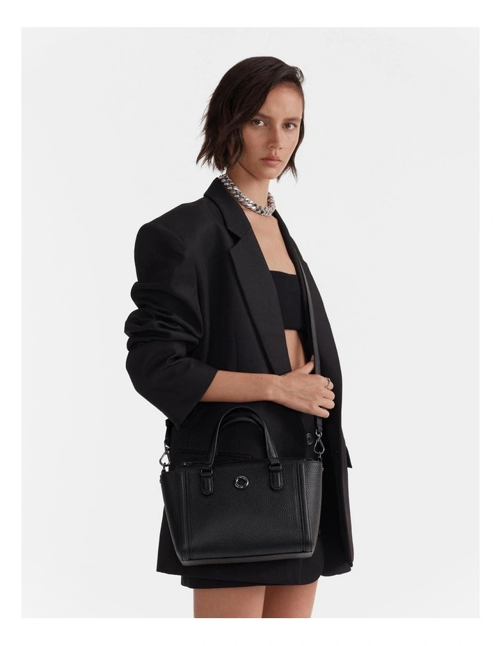 Orbit Mini Tote Bag in Black Gunmetal