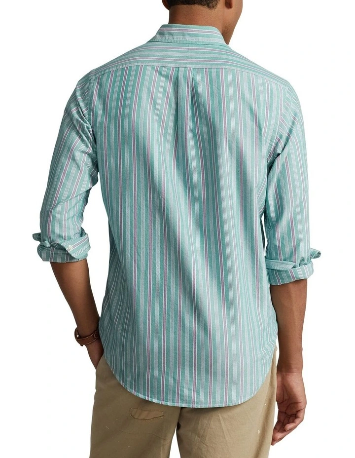 Classic Fit Striped Oxford Shirt in Multi