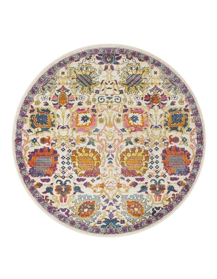 Babylon Round Rug 206 in Multi