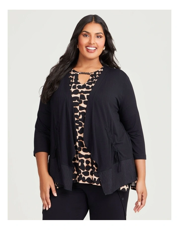 Bamboo Gabrielle Cardigan in Black
