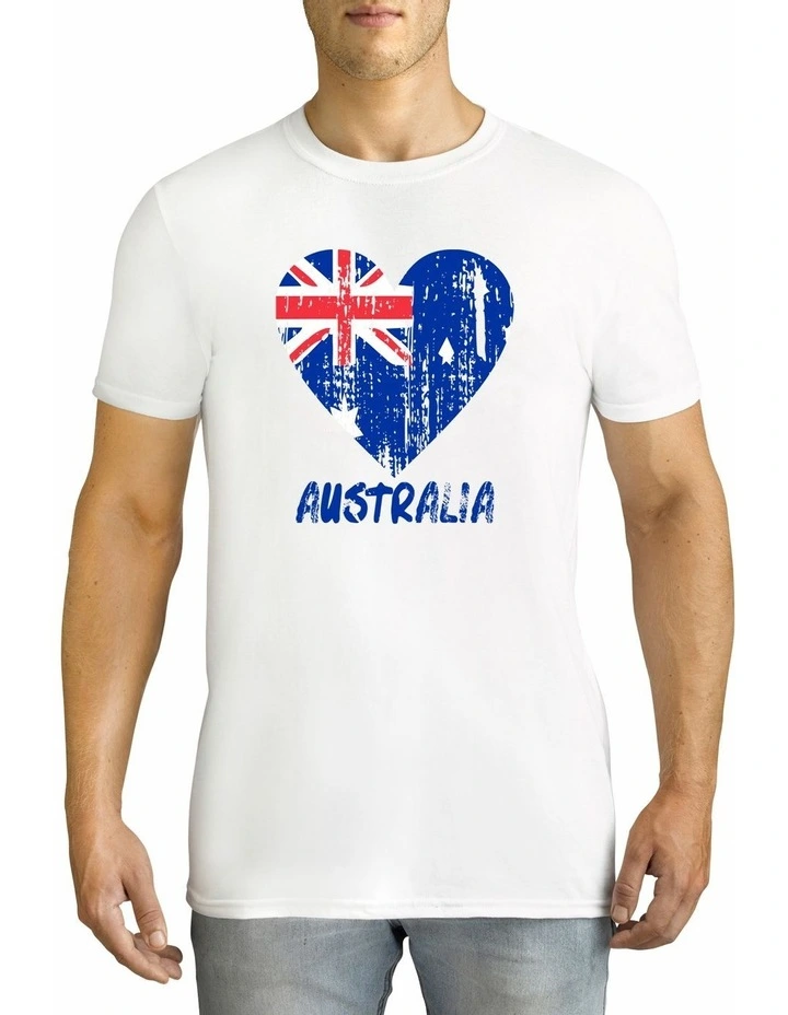 Twidla Men's Australia Flag Cotton T-Shirt