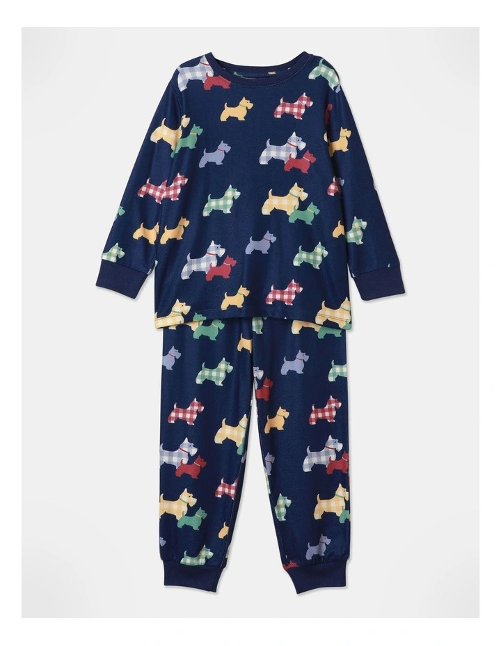 PJ Club Dogs Pyjama Set in Bright Blue