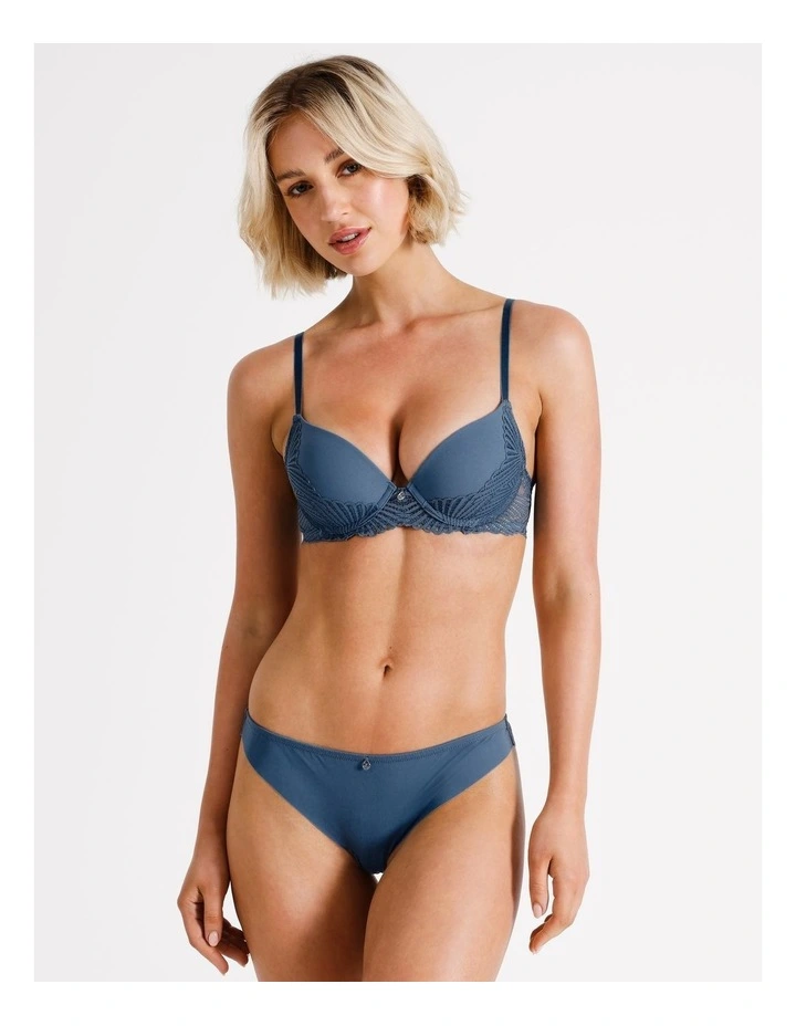 Harlow push up Bra in Smokey Blue