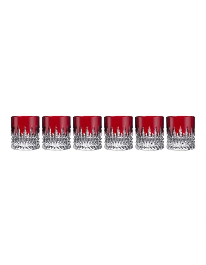 New Year Celebration Small Tumbler Set of 6 in Red