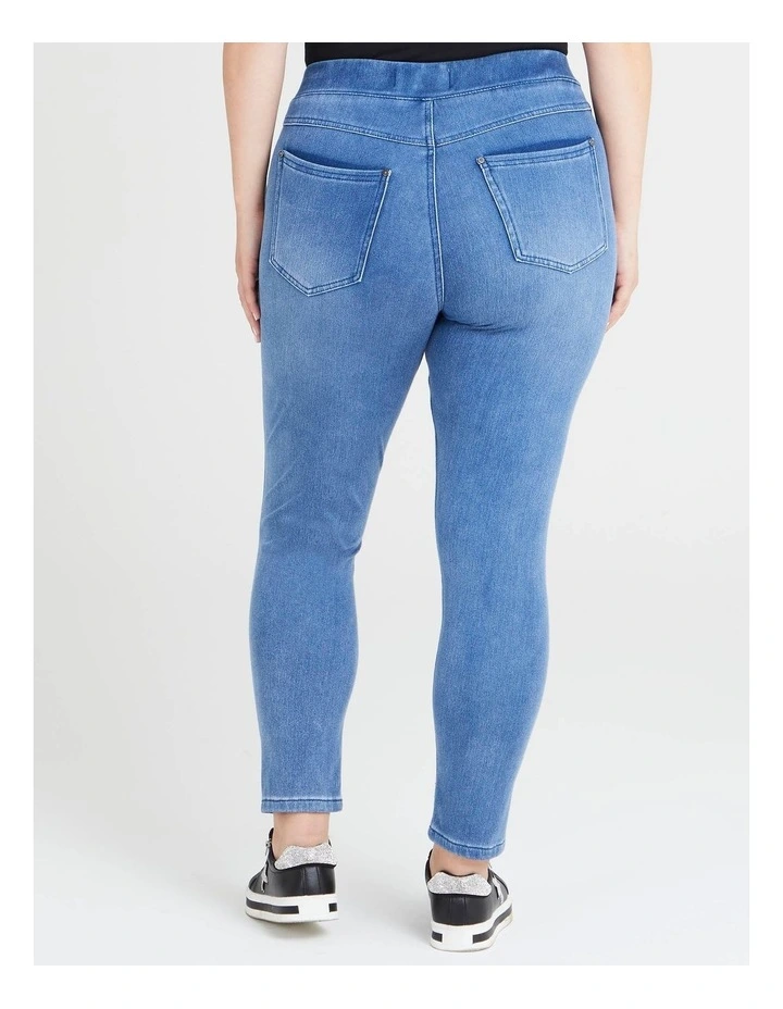 The Best Friend Denim Jegging Mid Blue