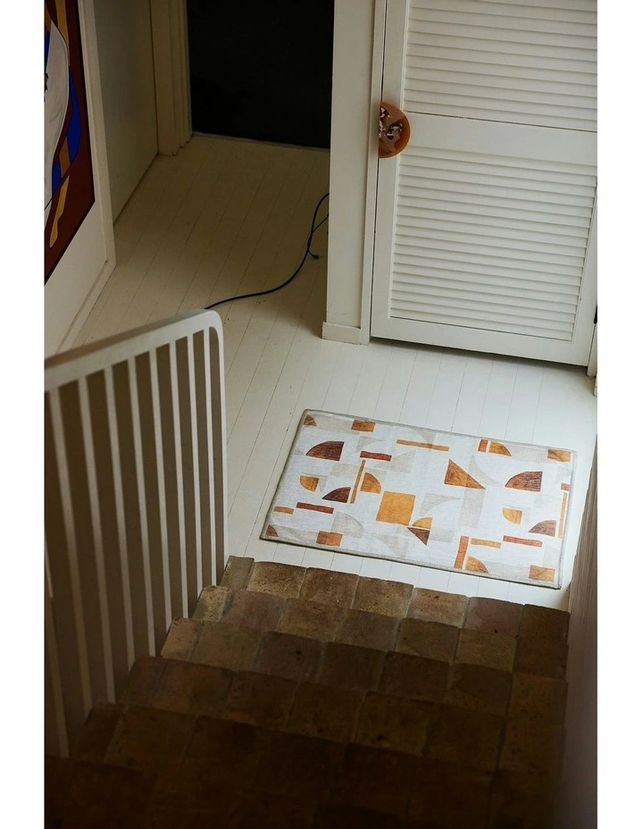 Play Washable Chenille Area Rug in Orange