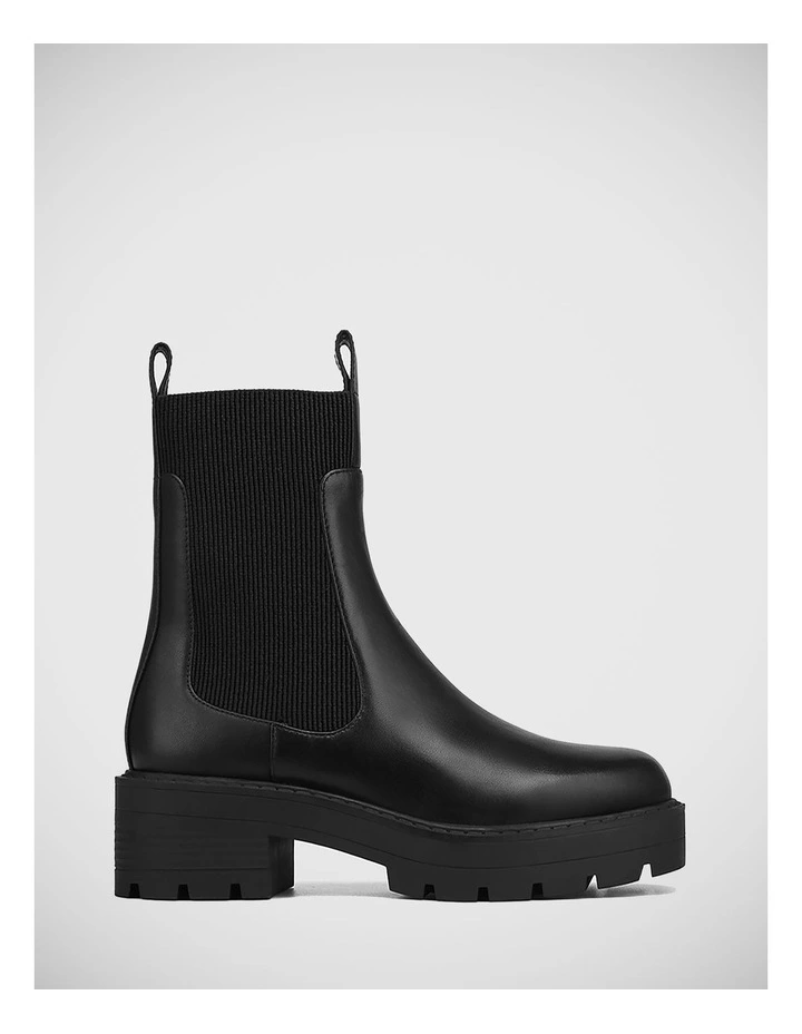 Dulcy Leather Ankle Boot in Black