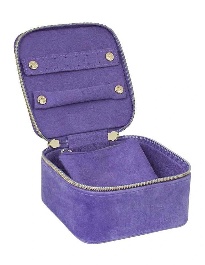 Luxe Velvet Jewellery Cube in Iris