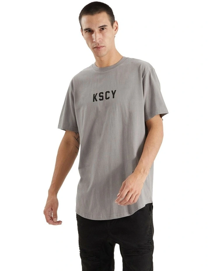 Fairplay Dual Curved Tee in Grey