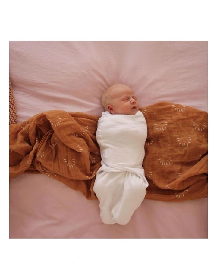 Organic Cotton Swaddle Wrap 0-3 Months in Navy