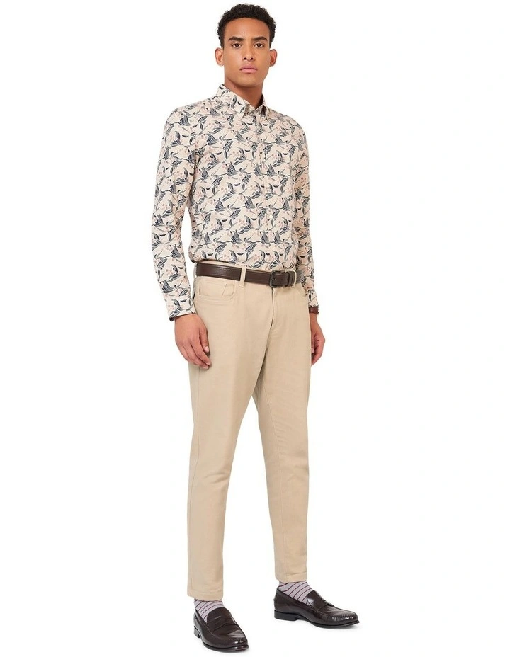 5 Pocket Twill Trouser in Beige