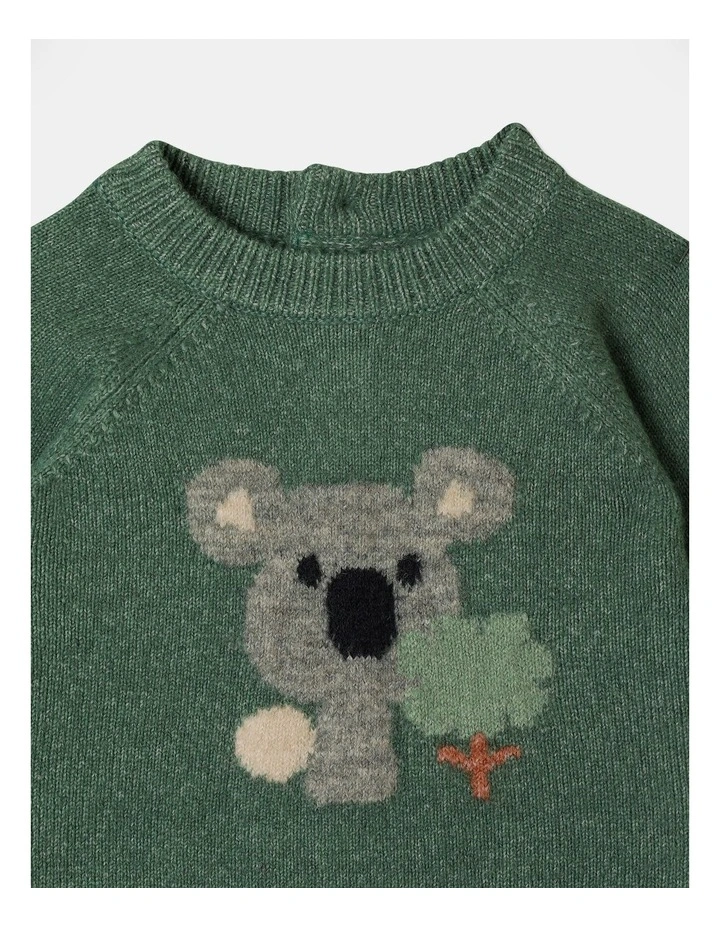 Reggie Knit Top And Pant Set in Dark Green