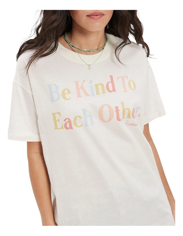 Oversized Graphic Tee in Cream