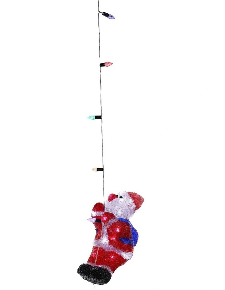 Acrylic Climbing Santa in Red