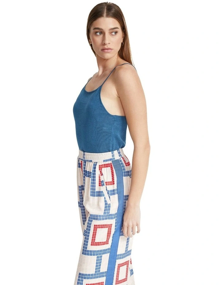 Nadia Knitted Tank in Blue