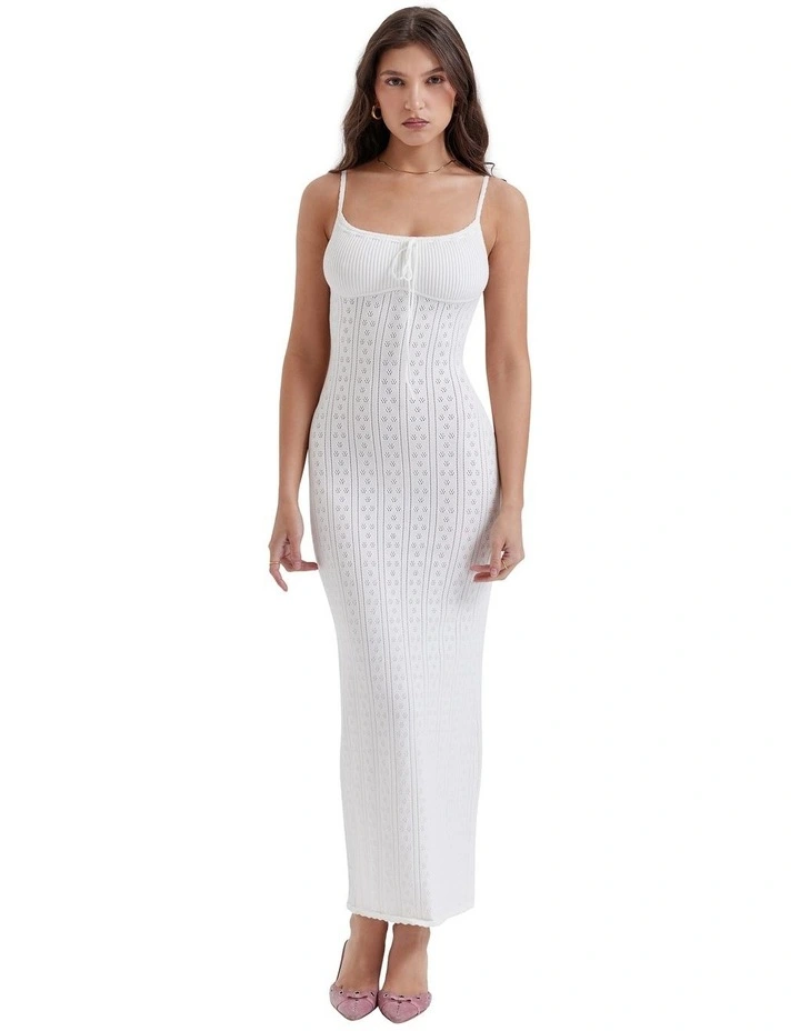 Myla Knit Maxi Dress in White
