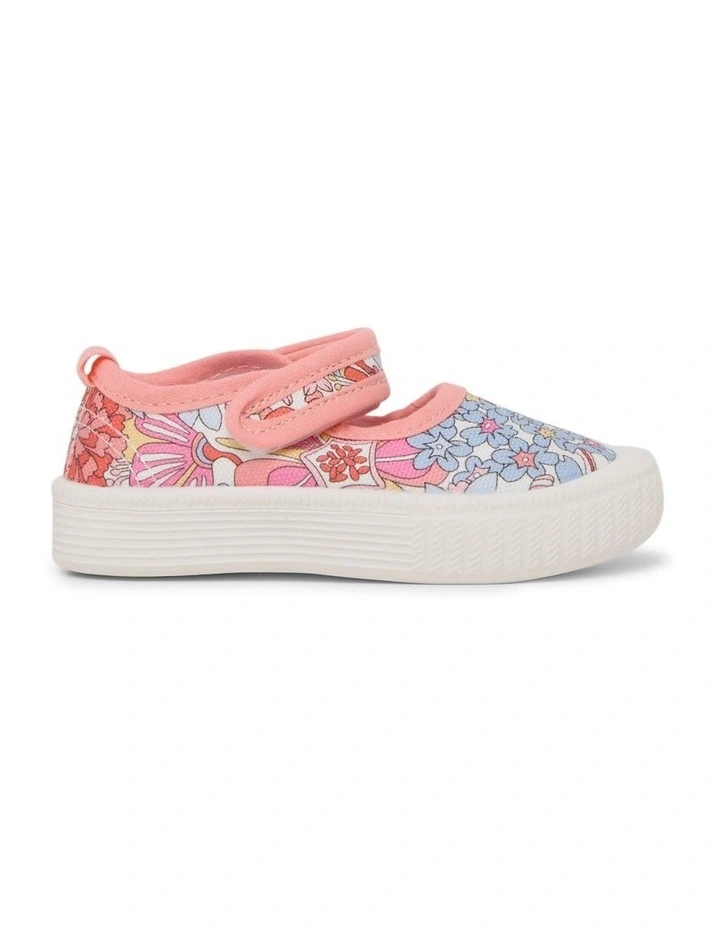 Liberty Mary Jane Rainbow Garden Sneakers in Red